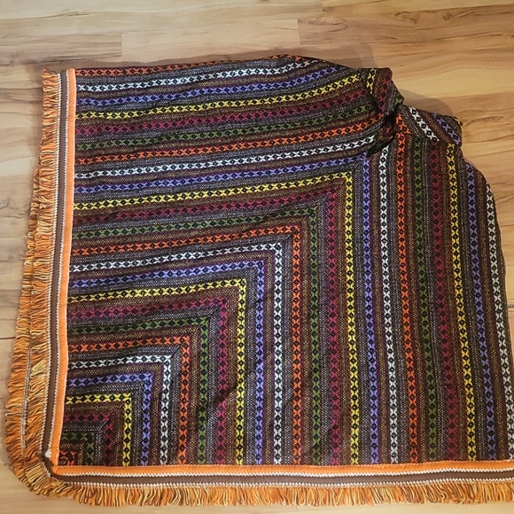 Vintage 70s Poncho Cape  L - Picture 9 of 12